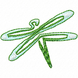 Dragon Flies Embroidery Design 1